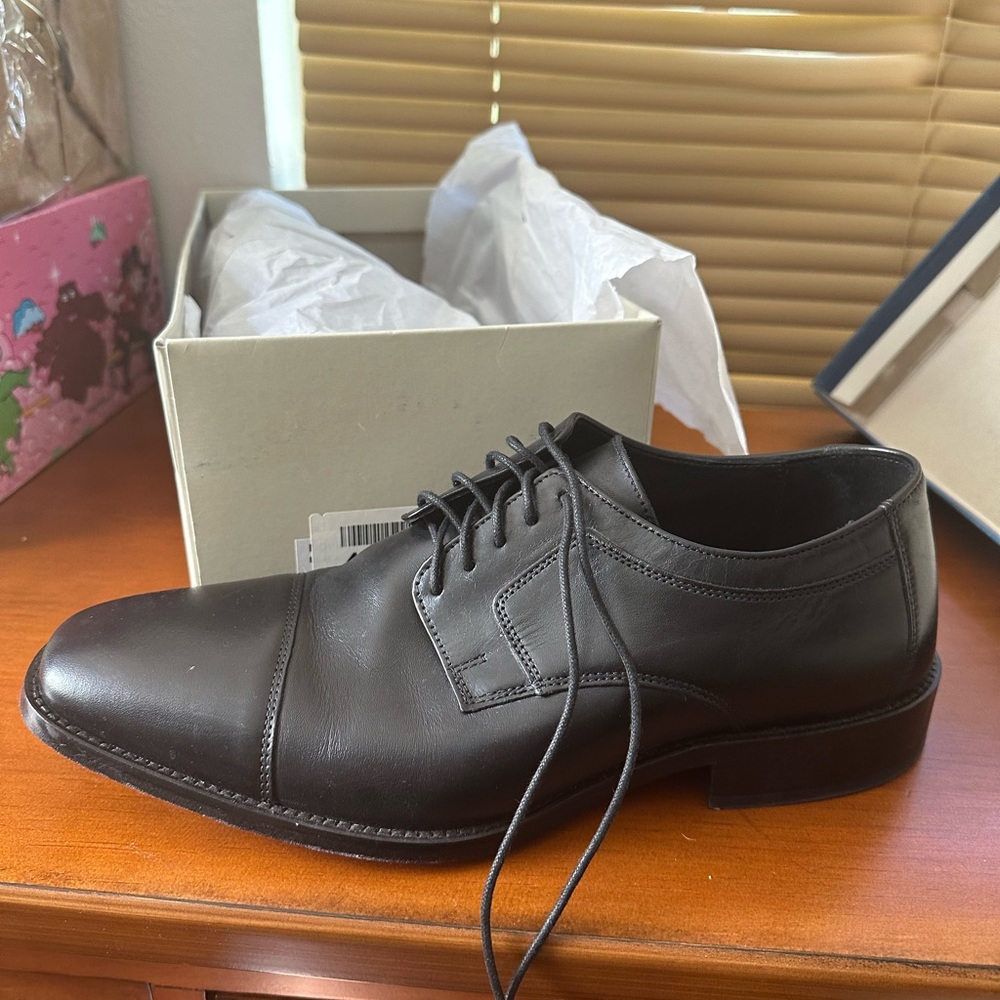 By J.Murphy used once only dress shoes size 9.5 EE2 with box